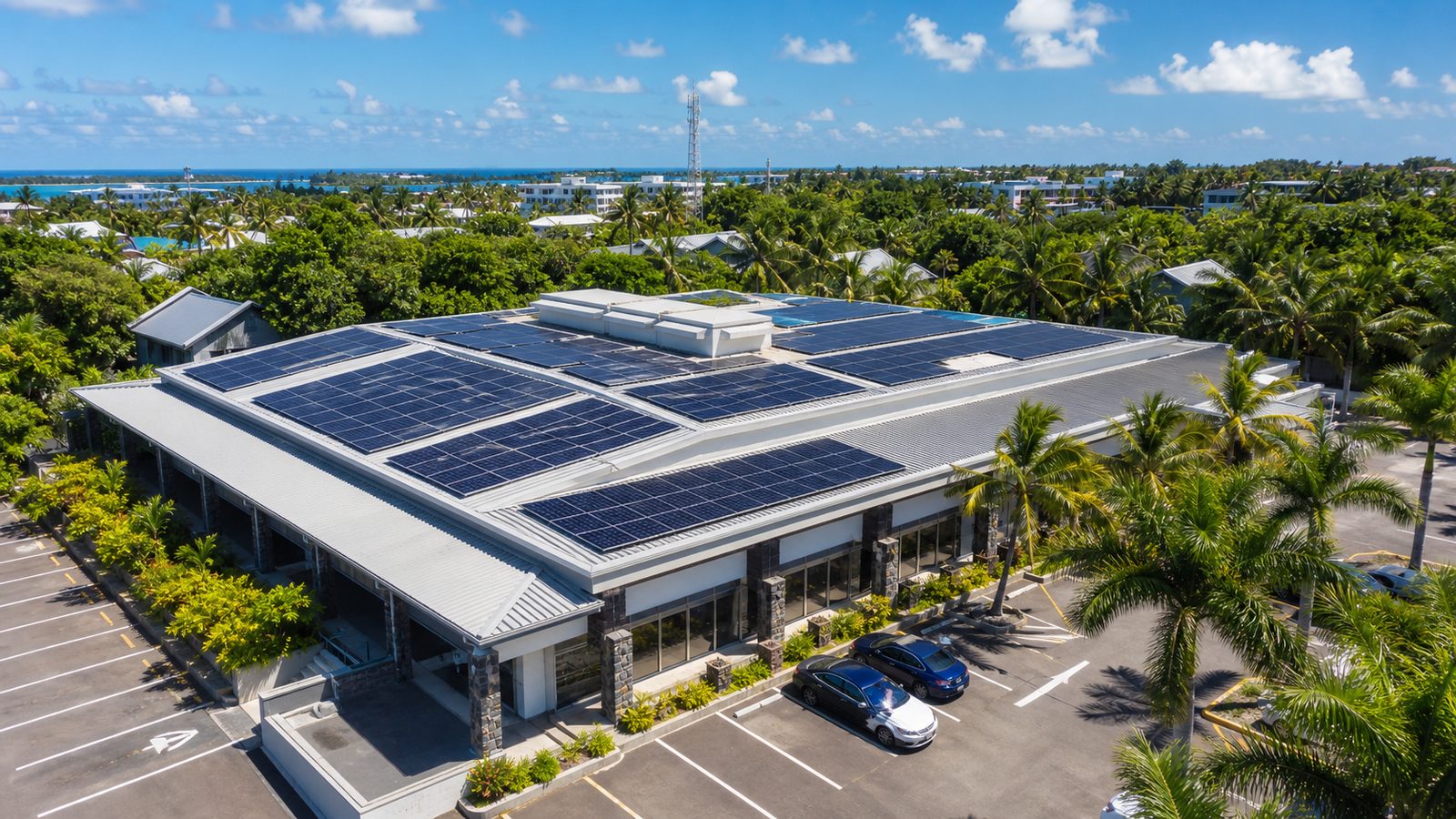 Commercial solar roof